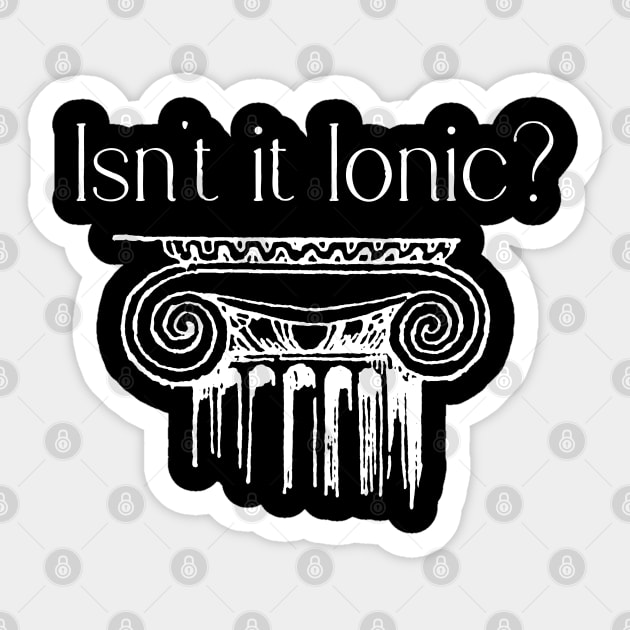 Ionic Architecture - Classic Architect Design Sticker by WaBastian